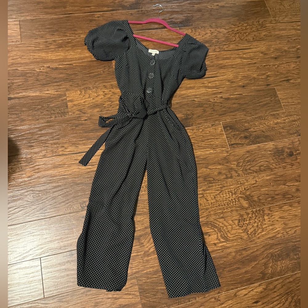 Monteau Black and White Dotted Jumpsuit XS